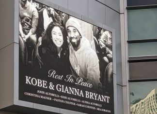 Unexpected Tragedy: Kobe Bryant Staples Center Memorial Marquee