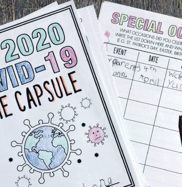 COVID-19 Time Capsule Printable For Kids