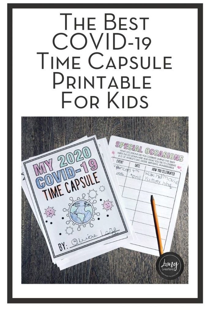 The Best COVID-19 Time Capsule Printable For Kids