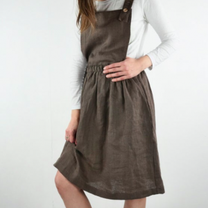 linen pinafore dress