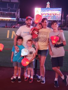 Family in support of Childhood Cancer Awareness Month